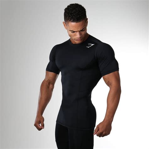 gymshark element compression t shirt black at gymshark use for the gym mens workout
