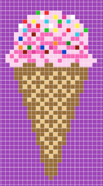 Pixel Art Grid Ice Cream Pixel Art Grid Gallery