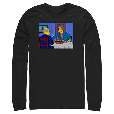 Mens The Simpsons Skinner And Chalmers Steamed Hams Scene Long Sleeve Fifth Sun