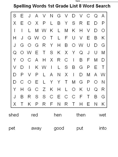 Below is an example of turning table into crown (this time, in nine steps) 1st Grade Word Search - Best Coloring Pages For Kids