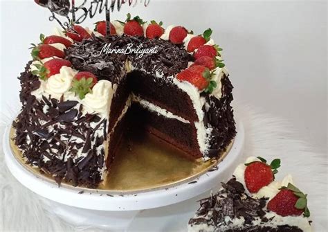 Resep Kue Ulang Tahun Sederhana Simple Birthday Cake Oleh Marina