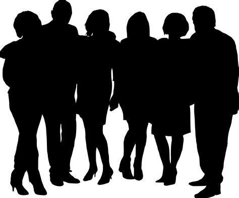 Grupo De Personas Png Posing Silhouette Group People Png Pngbyte The