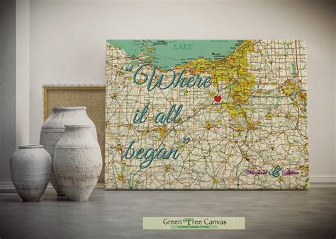 Personalized Wedding T State Map Print Bride Groom Names Etsy