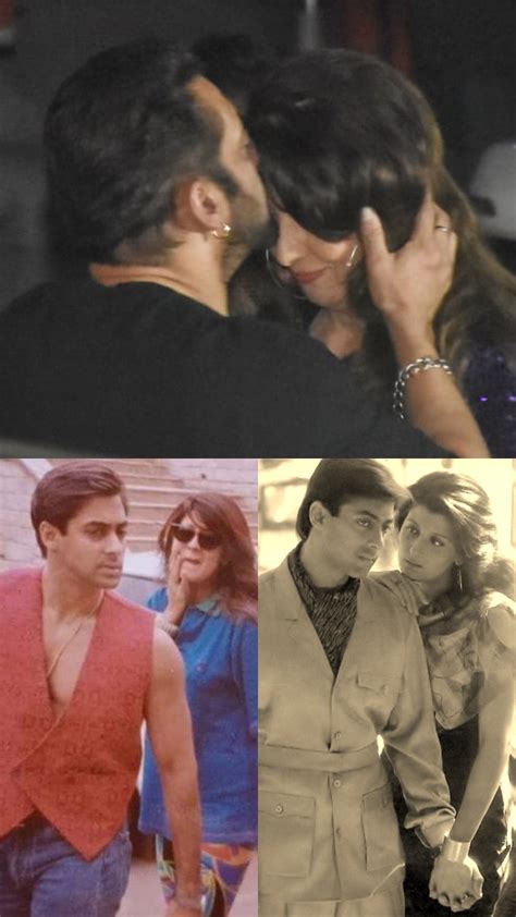Pics Salman Khan Plants Kiss On Sangeeta Bijalnis Forehead As They