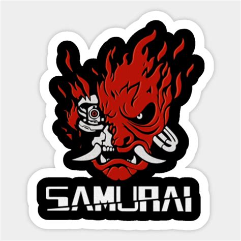 Samurai Cyberpunk 2077 Sticker Teepublic