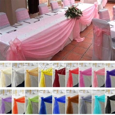 A romantic taupe wedding dress with a floral embroidery bodice and a tulle skirt with a train. 5M*1.35M Top Table Swags Sheer Organza Fabric DIY Wedding ...