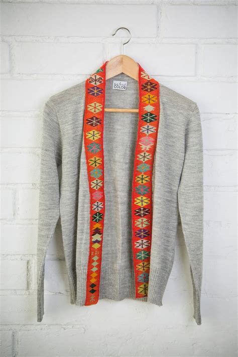 Cardigan Bohemian Hippie Women Sweater Knit Alpaca By Weknitcolor