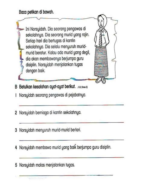 Latihan tersebut termasuklah latihan isi tempat kosong dan menjawab soalan berdasarkan petikan. Lembaran kerja bahasa melayu tahun 2 | Malay language ...