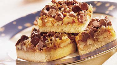 Little hands can help shape pie crusts with cookie cutters, which means you can have family time while you bake and eat. Caramel Apple Pie Cookie Bars recipe from Pillsbury.com