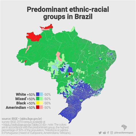 Predominant Ethnic Racial Groups In Brazil Maps Brazil Ethnic Groups