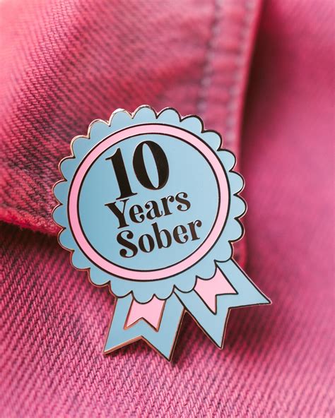 Sober Girl Society 10 Years Sober Pin Etsy