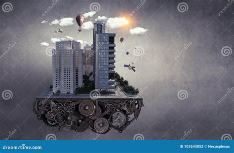 Modern City Concept Mixed Media Stock Photo Image Of Buildings