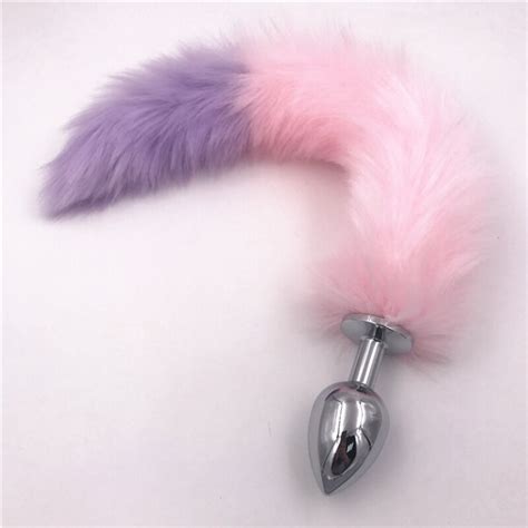 3 Size Butt Stopper Stainless Steel Anal Plug Cute Fox Tail Butt Plug
