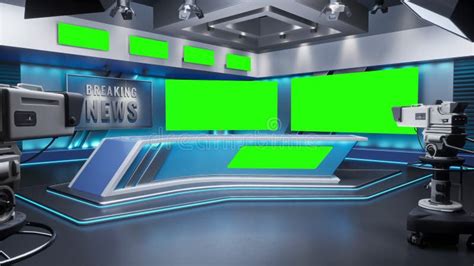 Tv Studio Studio News Studio Newsroom Background For News Broadcasts