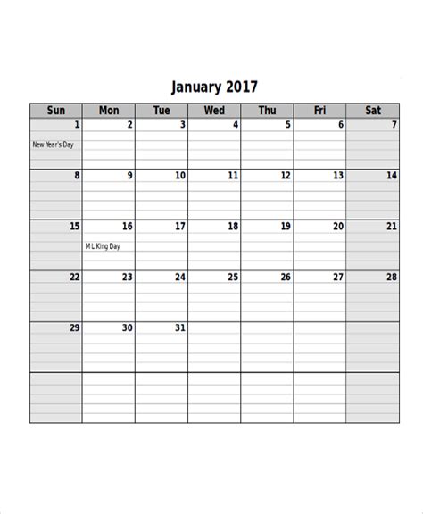 Blank Calendar Template Pdf Format Printable Blank Calendar Calender