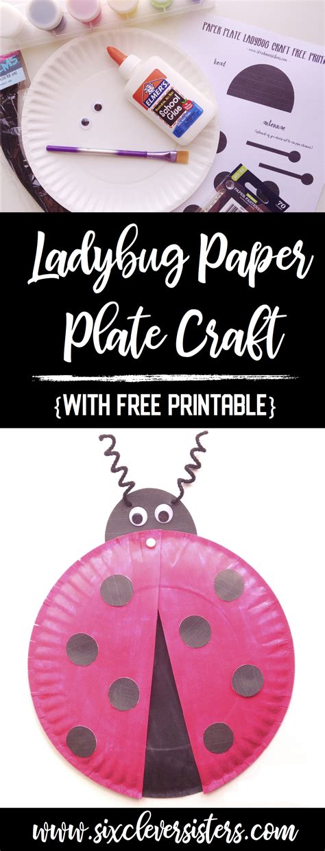 Ladybug Paper Plate Craft For Kids Free Printable