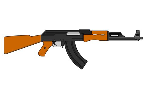To draw a cartoon revolver, you will need only a piece of paper and a pencil. Ak-47 by fallensoul289 on Newgrounds