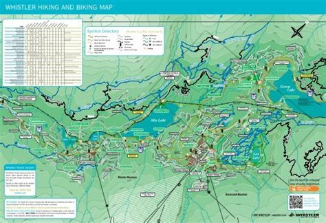 Recreation Map Valley Hiking And Biking Trails Whistler