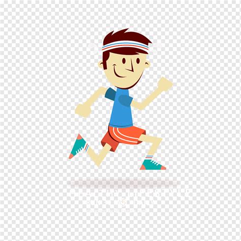 Running Man Illustration With Text Overlay Running Cartoon Running
