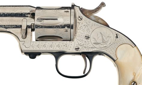 Factory Engraved Merwin And Hulbert Single Action Revolver With Carved