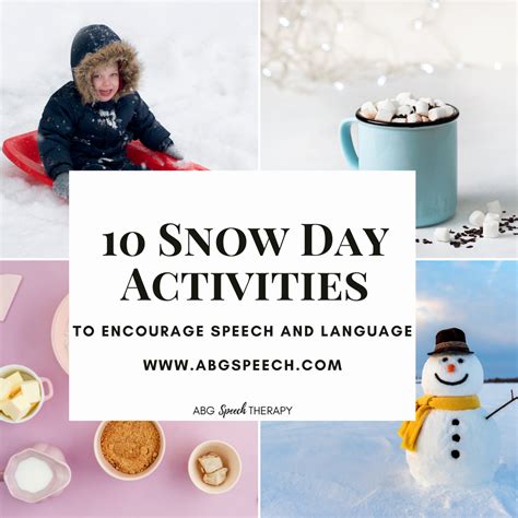 10 Snow Day Activities For Kids — Abg Speech Therapy