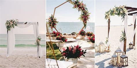 20 Stunning Beach Wedding Ceremony Ideas Backdrops Arches