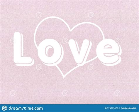 Love Text Written On Abstract Background With Colorful Heart Graphic