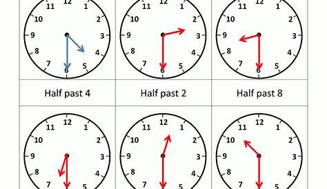 Telling Time Worksheets To The Hour And Half Hour