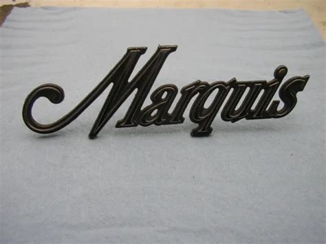 Vintage Mercury Grand Marquis Metal Emblem Ornament Script Logo
