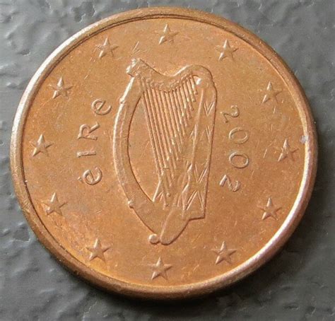 Monnaie gauloise en argent à identifier. 2 cent Irlande 2002 - Eurorare monnaies fautées ou euro rare
