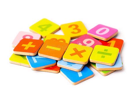 Math Number Colorful On White Background Stock Image Image Of