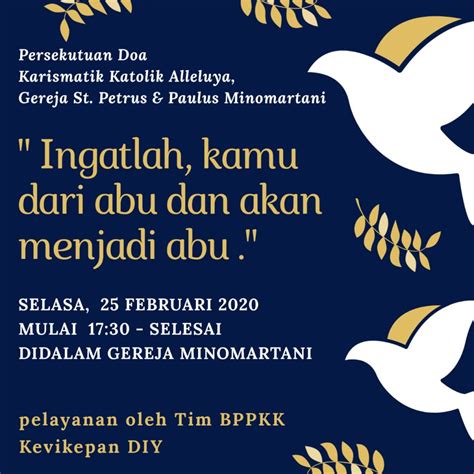 Renungan harian katolik rabu, 28 april 2021 persembahan infokatolik.idrenungan harian katolik rabu, 28 april 2021 renungan harian katolik untuk hari ini, marilah kita mempersiapkan diri dan hati kita bacaan pertama kisah para rasul bab 12 : Pengumuman - Gereja St Petrus Paulus Minomartani
