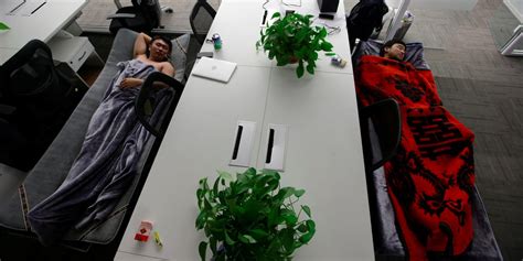 Chinese Tech Workers Sleep In Offices