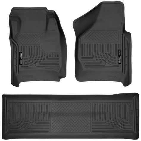 Husky 98381 Weatherbeater Floor Mats 08 10 Ford F250 F350 Crew Cb