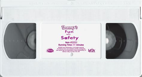 Opening And Closing To Barneys Fun With Safety 2001 Vhs Custom Time
