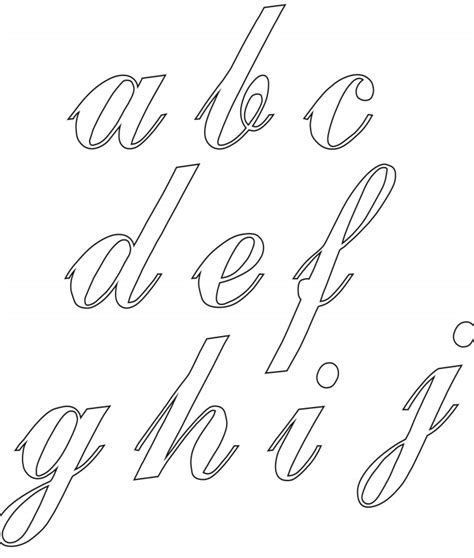 Alfabeto Cursivo Moldes Para Imprimir Tattoo Lettering Design Hand Lettering Alphabet