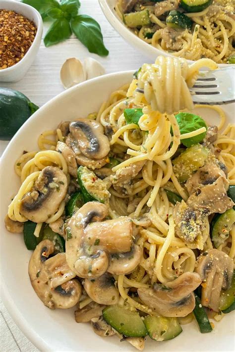 Easy Mushroom Zucchini Pasta This Healthy Kitchen