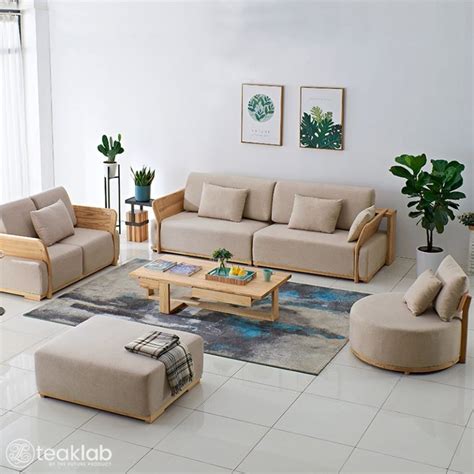 Buy Modern Country Design Teak Wood Sofa Set Online Teaklab