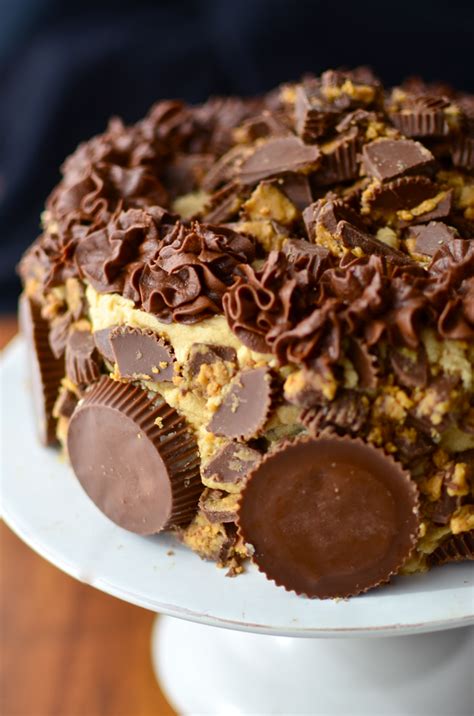 Outrageous Reeses Peanut Butter Cup Cake — Deliciously Cooking