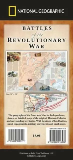 BATTLES OF THE Revolutionary War Map 16 10 PicClick