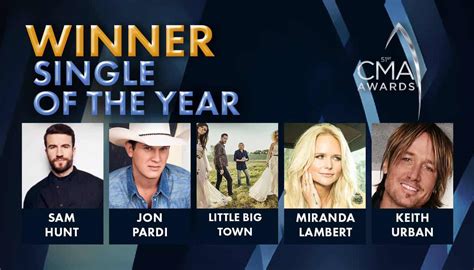 2017 Cma Award For Single Of The Year Announced Country Music Nation