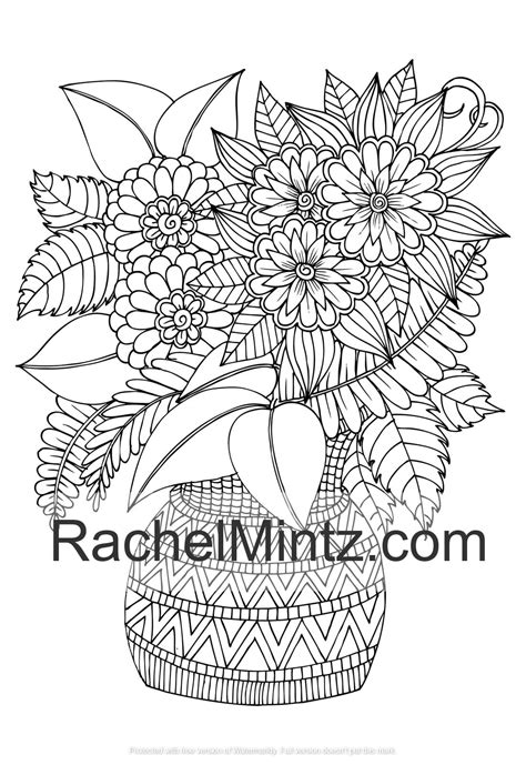 My Flowers Bouquet Coloring Book Vases And Pots With Beautiful Summer