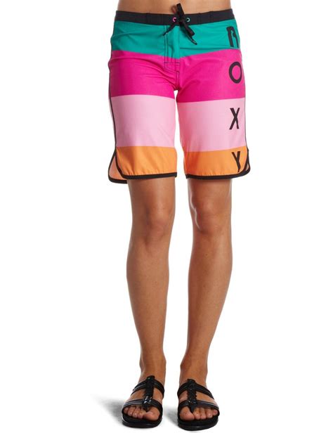 Roxy Color Block Long Board Shorts Board Shorts Women Swim Fashion