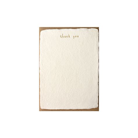 Thank You Handmade Paper Letterpress Deckled Note Oblation Papers And Press