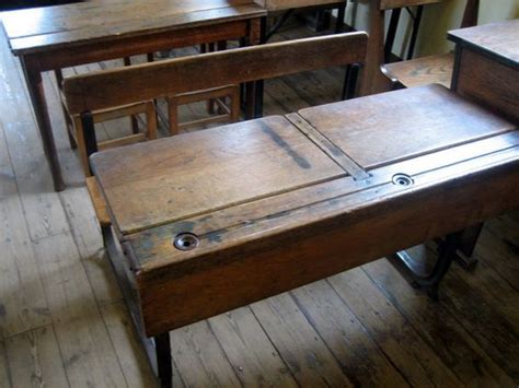 1950s School Desks With Ink Wells Old School Desks School Desks