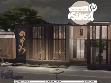Catherine Sushis Restaurant Cc Sims 4 Syboulette Custom Content For