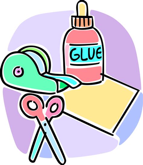 Adhesive Tape Glue Scissors Scissors And Glue Clipart Png