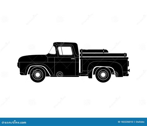 Vintage Pickup Truck Silhouette