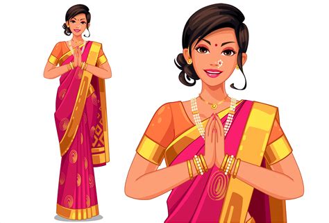 Traditional Indian Woman In Sari