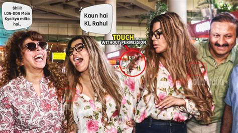 rakhi sawant can t stop laughing and then suddenly got angry when someone touch her kaun kl